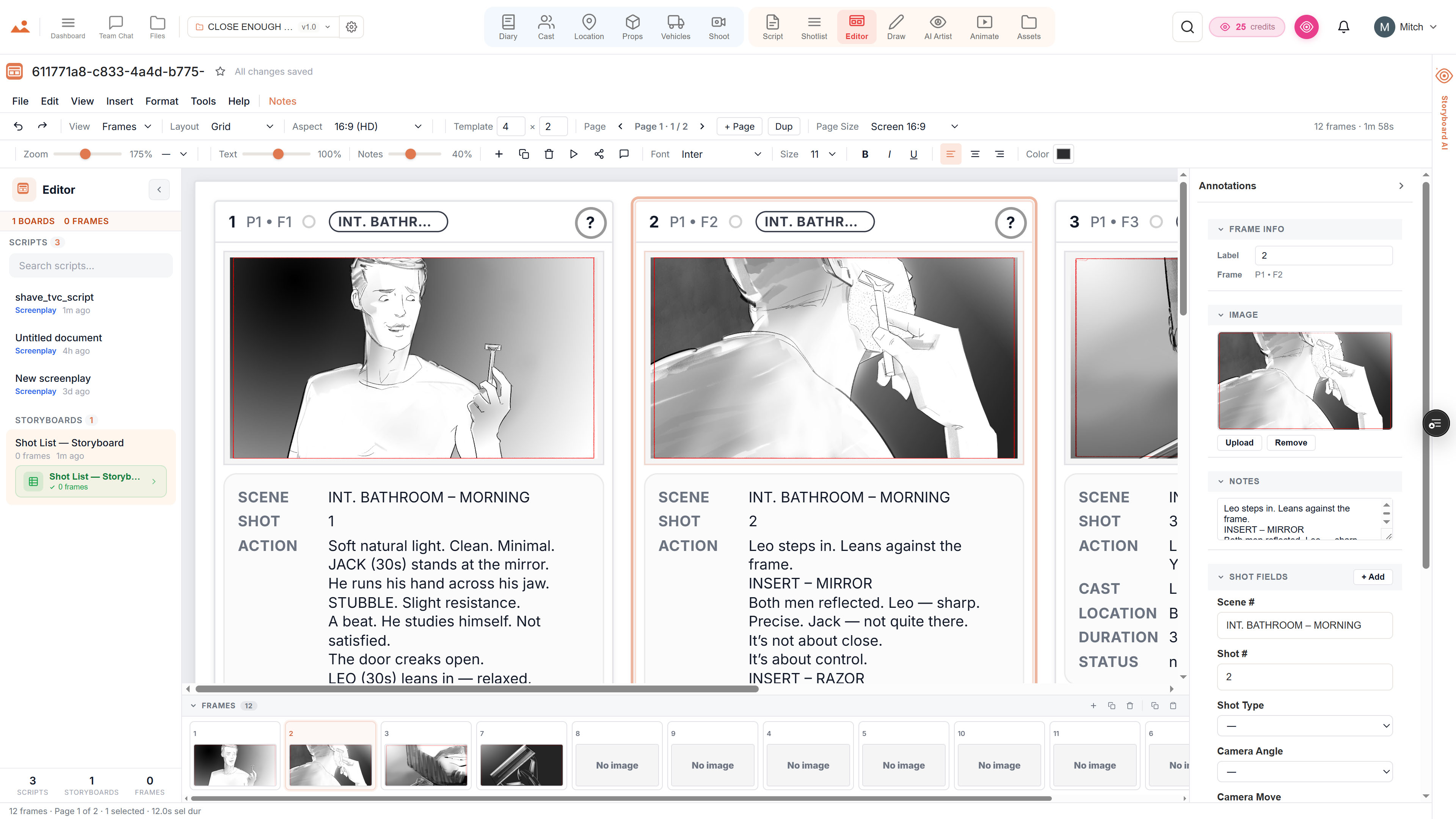 StoryboardCanvas Storyboard Editor